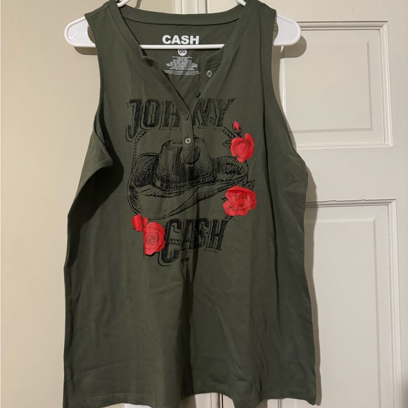 Torrid Johnny Cash Classic Fit Cotten Henley Tank - Picture 2 of 5